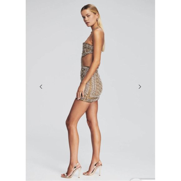 Retrofete Norma Dress Gold Embellished - Picture 5 of 9